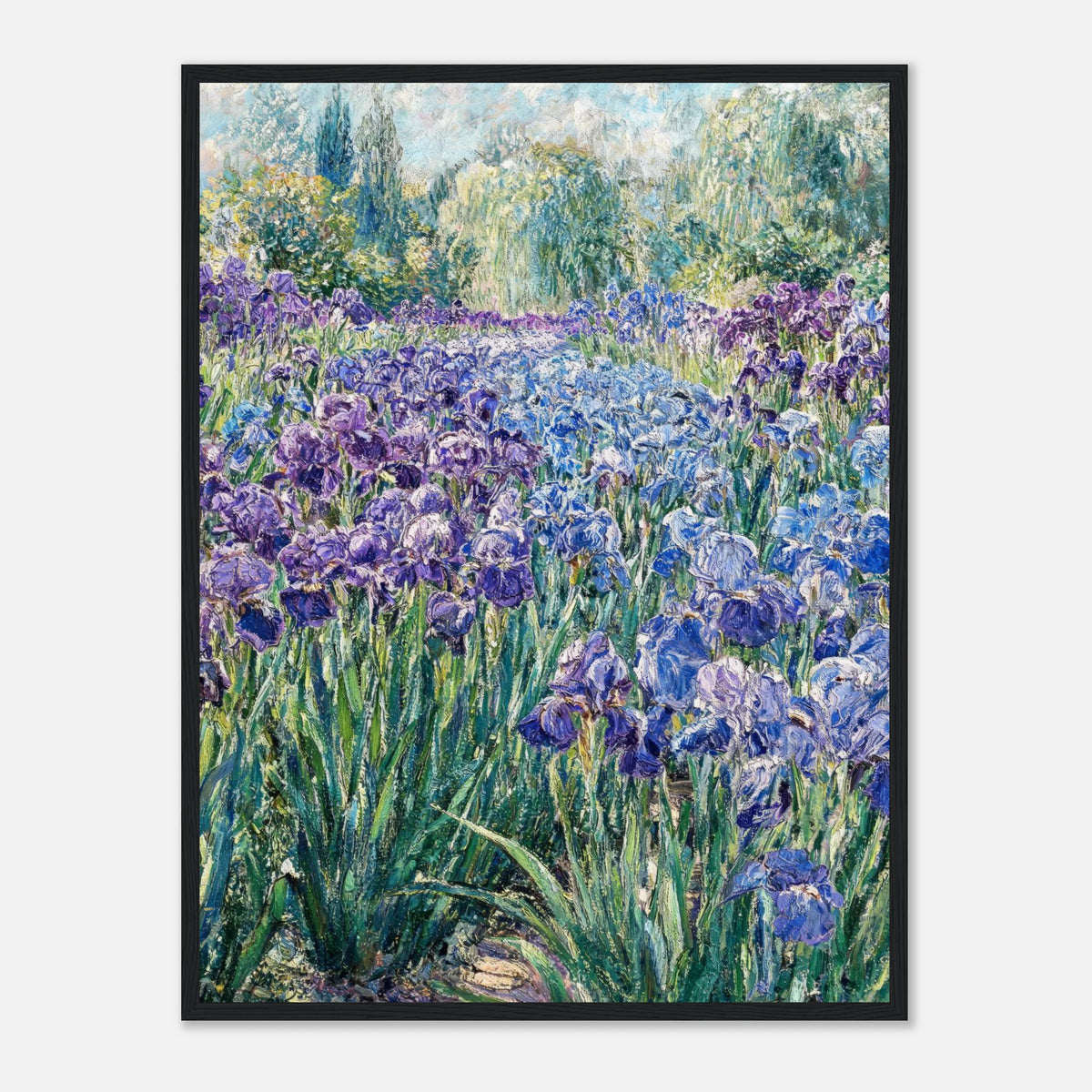 Monet's Iris Field Impressionist Garden Art Print