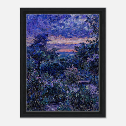 Twilight Garden & Blue Dusk Impressionist Art Print
