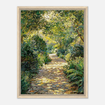 Sunlit Woodland Path Impressionist Art Print