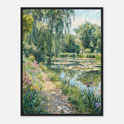 Giverny Garden Path & Water Lilies Impressionist Art Print