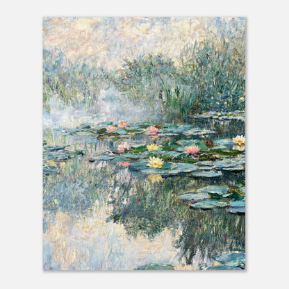 Misty Morning Water Lilies Impressionist Art Print
