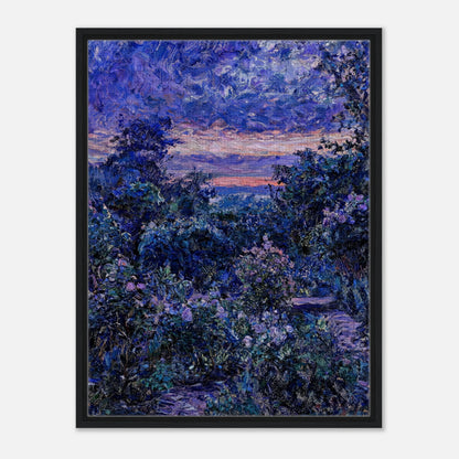 Twilight Garden & Blue Dusk Impressionist Art Print