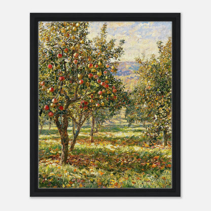 Sunlit Apple Orchard in Autumn Impressionist Art Print