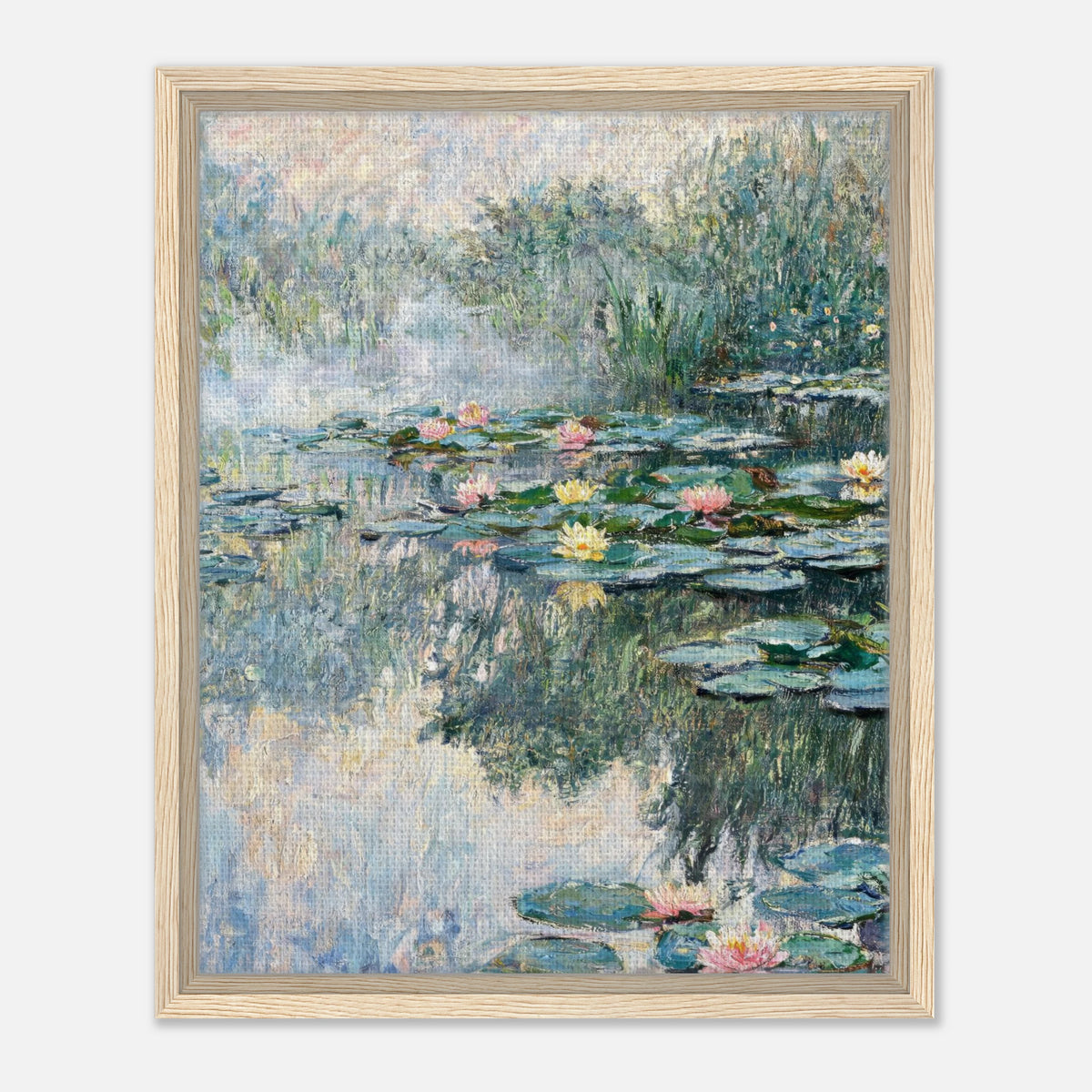 Misty Morning Water Lilies Impressionist Art Print