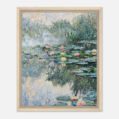 Misty Morning Water Lilies Impressionist Art Print