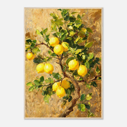 Sunlit Lemon Tree & Mediterranean Orchard Impressionist Art Print