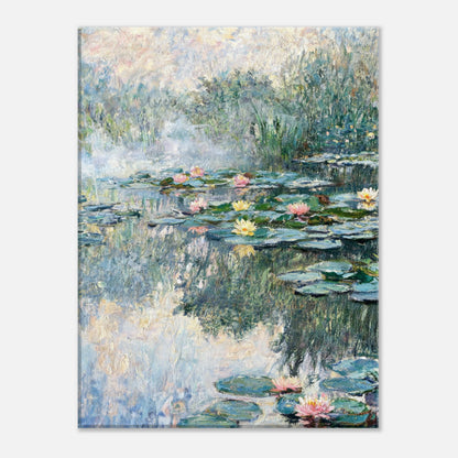 Misty Morning Water Lilies Impressionist Art Print