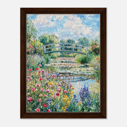 Monet's Flower Garden & Japanese Bridge Impressionist Art Print
