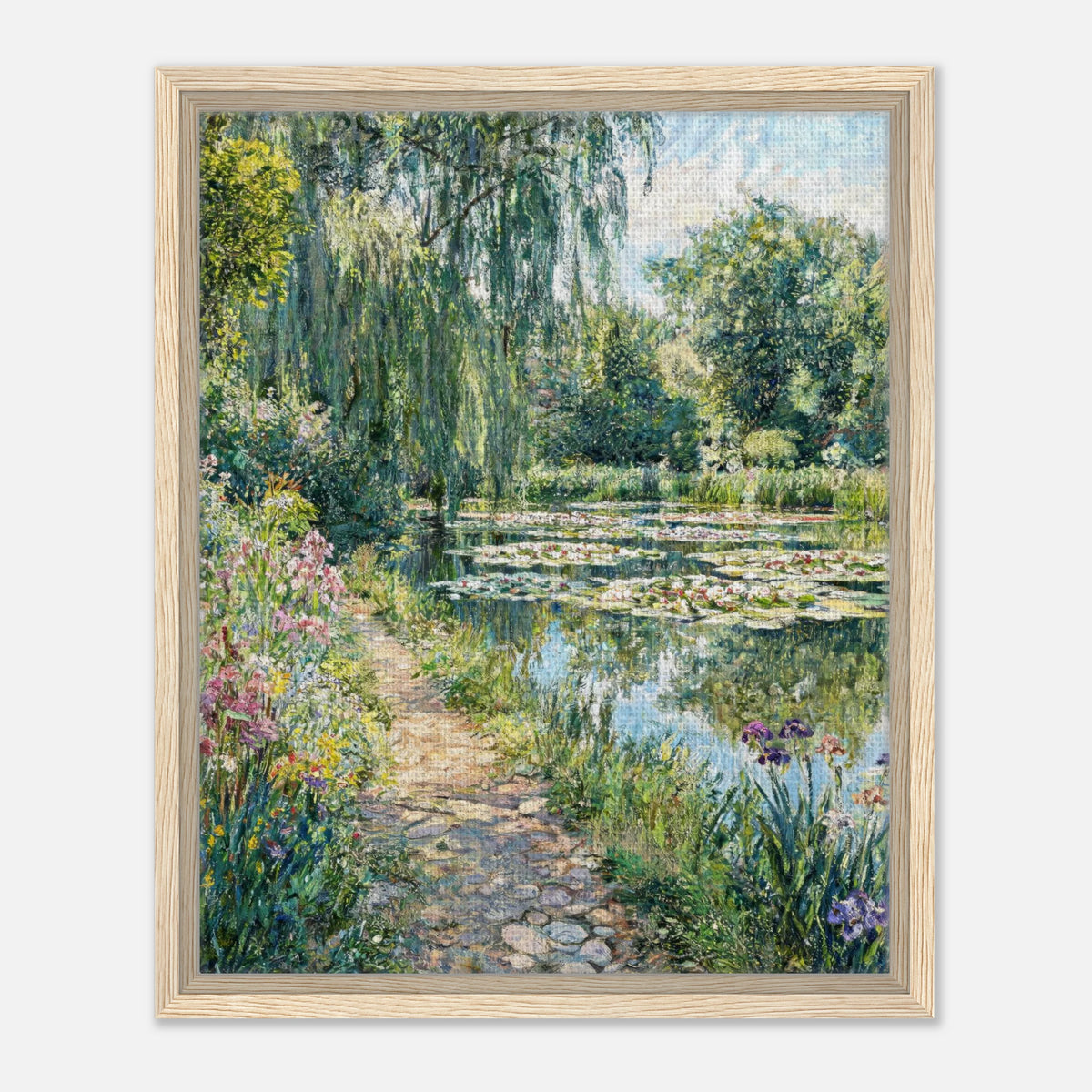Giverny Garden Path & Water Lilies Impressionist Art Print