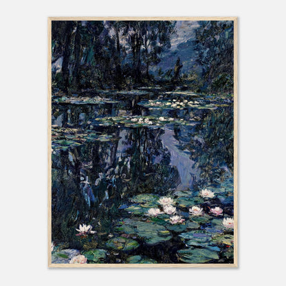 Nocturne Water Lilies & Dark Pond Impressionist Art Print