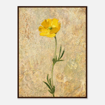 Solitary Yellow Wildflower Impressionist Art Print