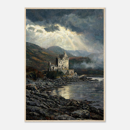 Historic Scottish Castle by Lakeside Impressionist Art Print