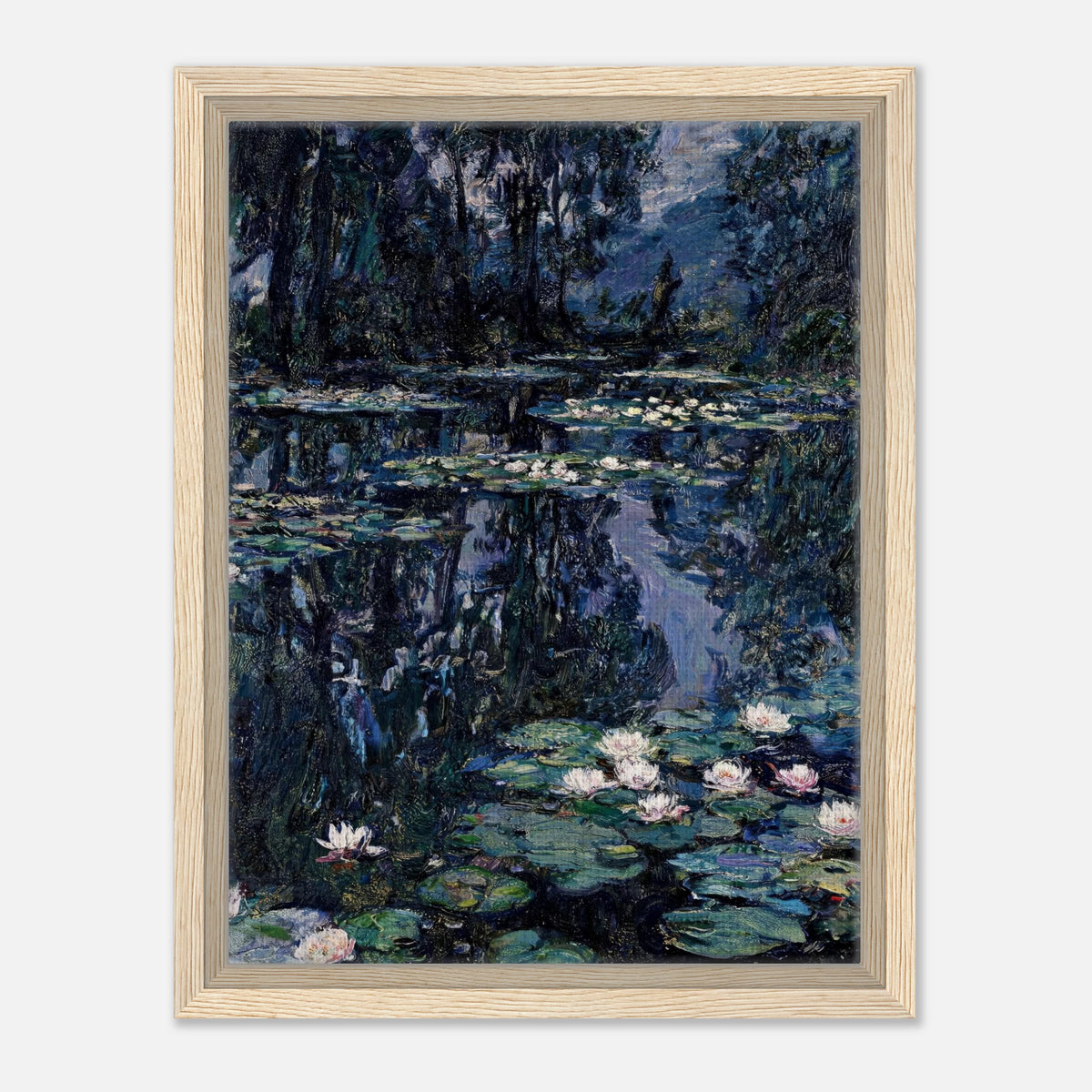 Nocturne Water Lilies & Dark Pond Impressionist Art Print