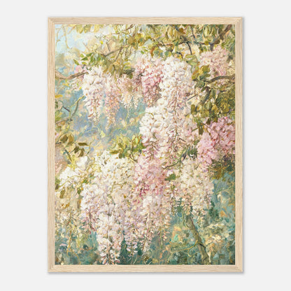 Cascading Wisteria Blossoms Impressionist Art Print