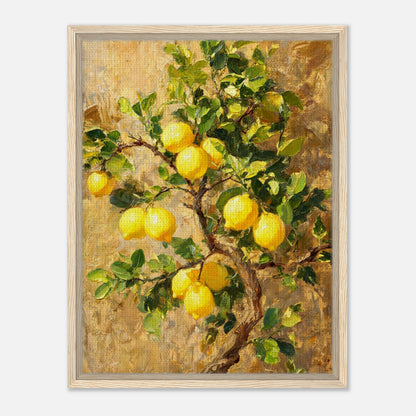 Sunlit Lemon Tree & Mediterranean Orchard Impressionist Art Print