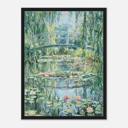 Weeping Willow & Japanese Bridge Water Lilies Impressionist Art Print