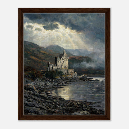 Historic Scottish Castle by Lakeside Impressionist Art Print