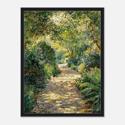 Sunlit Woodland Path Impressionist Art Print