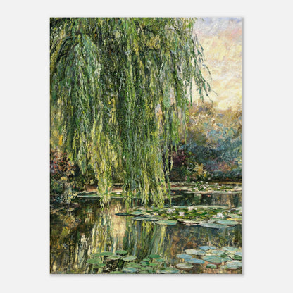Monet's Weeping Willow & Water Lilies Impressionist Art Print