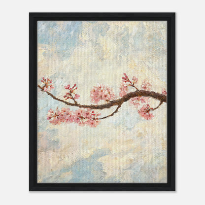 Blossoming Cherry Branch & Pastel Sky Impressionist Art Print