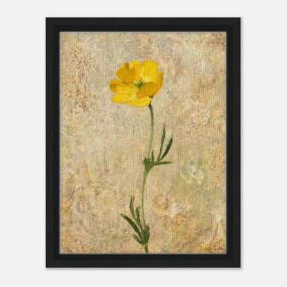 Solitary Yellow Wildflower Impressionist Art Print