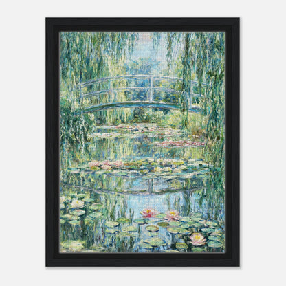 Weeping Willow & Japanese Bridge Water Lilies Impressionist Art Print