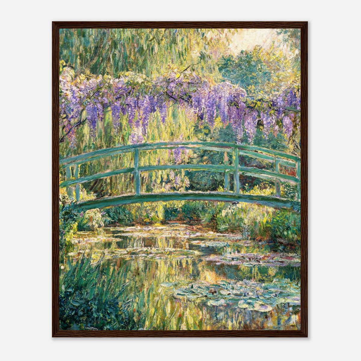 Wisteria & Japanese Bridge Impressionist Art Print