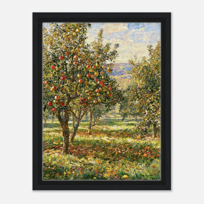 Sunlit Apple Orchard in Autumn Impressionist Art Print