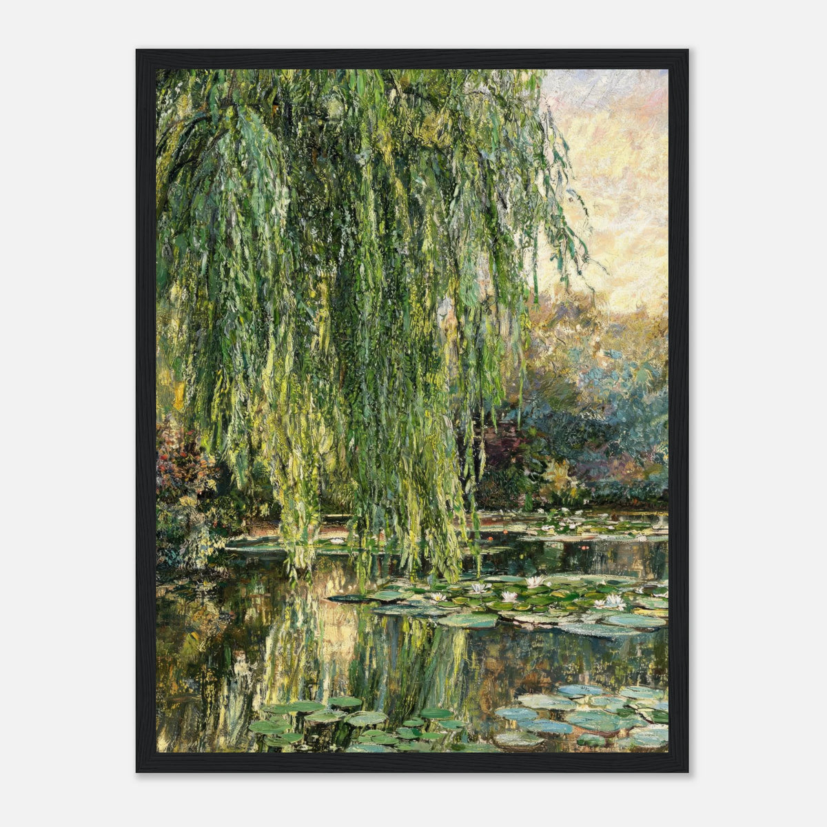 Monet's Weeping Willow & Water Lilies Impressionist Art Print