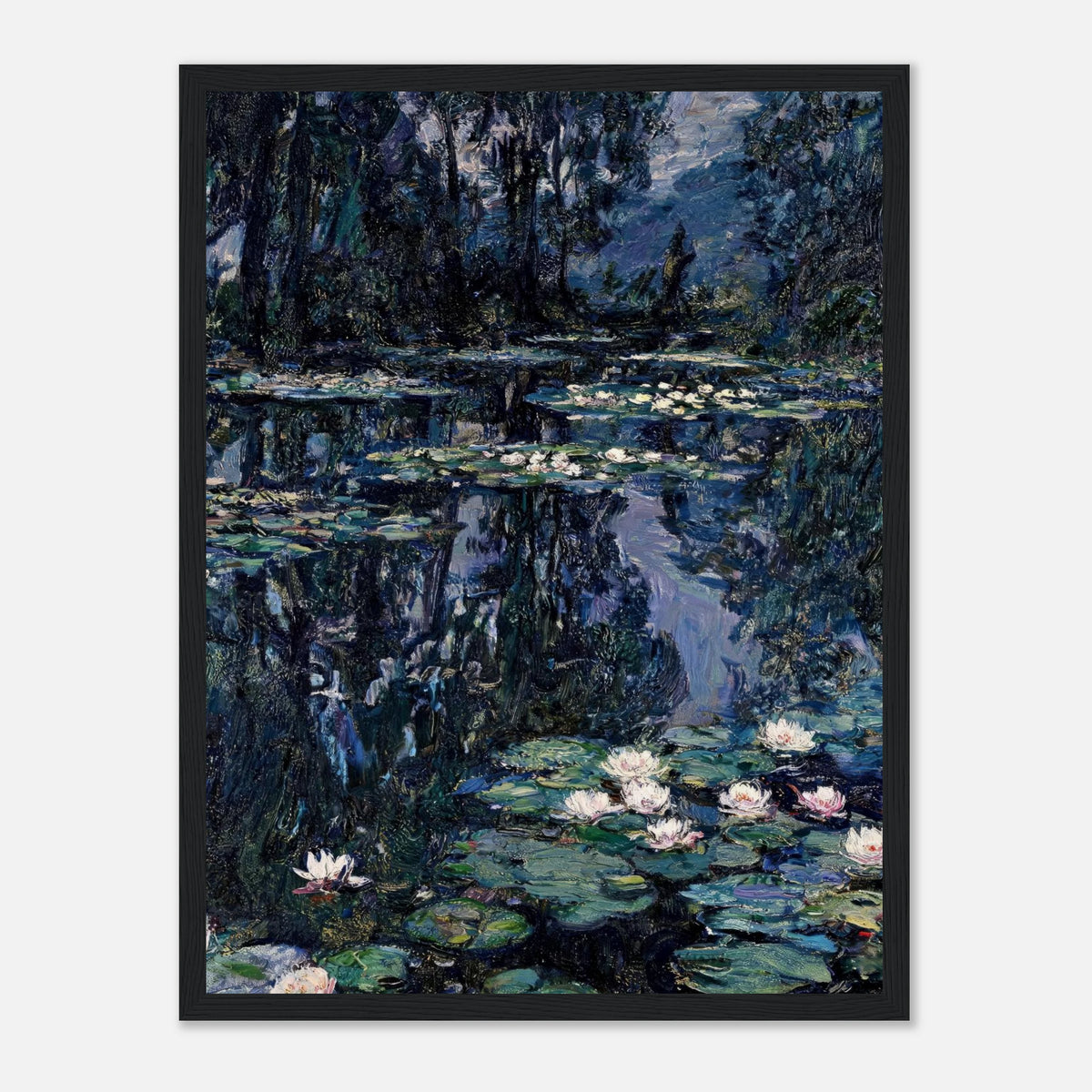 Nocturne Water Lilies & Dark Pond Impressionist Art Print