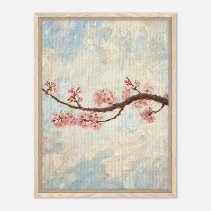 Blossoming Cherry Branch & Pastel Sky Impressionist Art Print