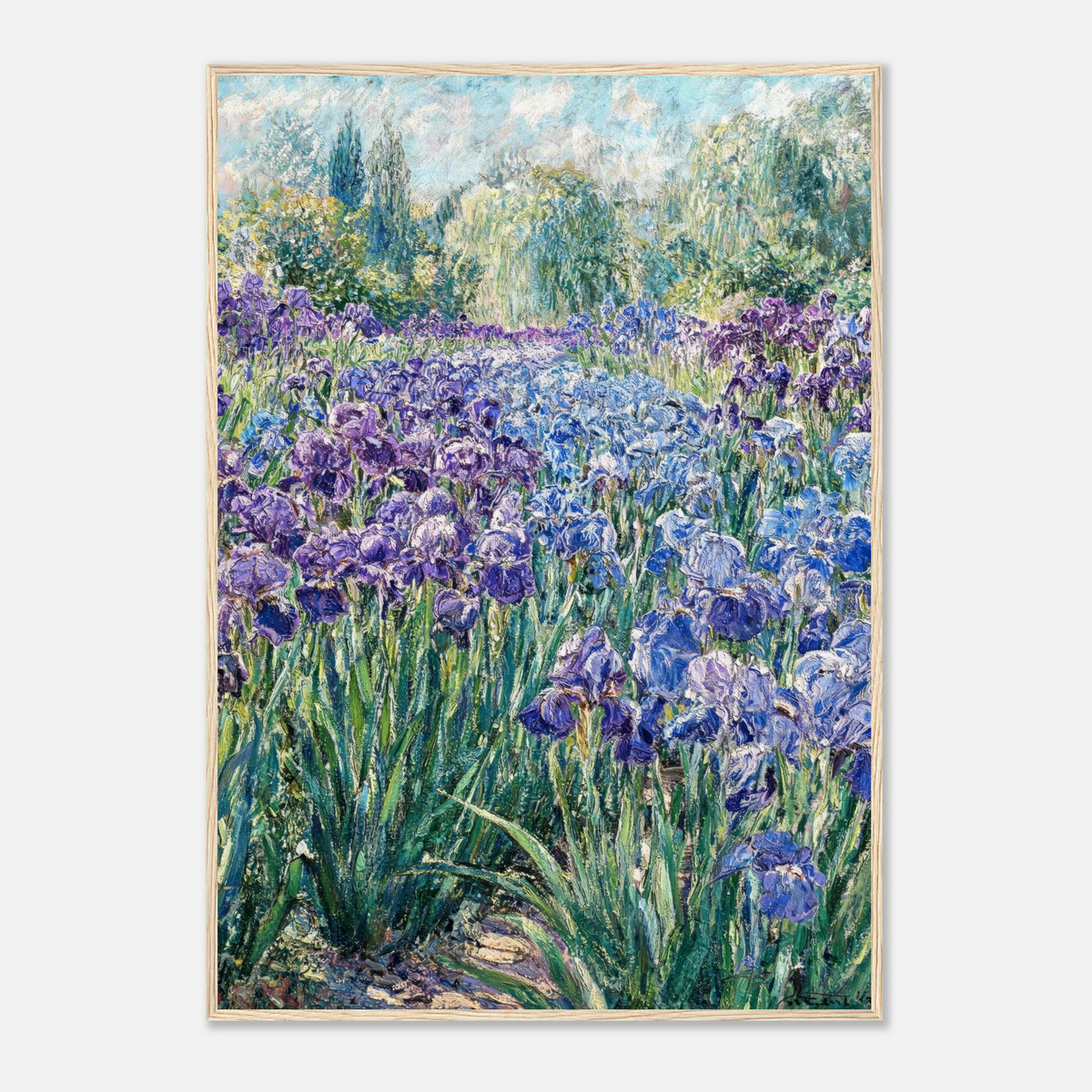 Monet's Iris Field Impressionist Garden Art Print