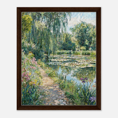 Giverny Garden Path & Water Lilies Impressionist Art Print