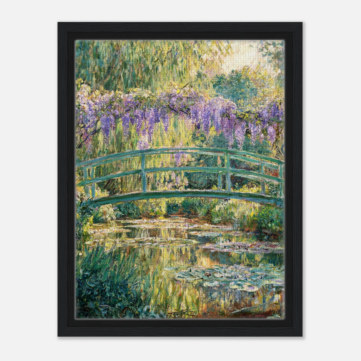 Wisteria & Japanese Bridge Impressionist Art Print