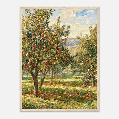 Sunlit Apple Orchard in Autumn Impressionist Art Print