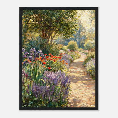 Sunlit Secret Garden Path Impressionist Art Print