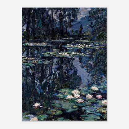 Nocturne Water Lilies & Dark Pond Impressionist Art Print