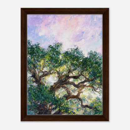 Ancient Tree & Pastel Sky Impressionist Art Print