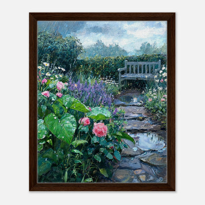 Raindrops in the Secret Garden Impressionist Art Print