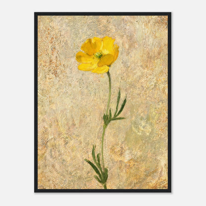 Solitary Yellow Wildflower Impressionist Art Print