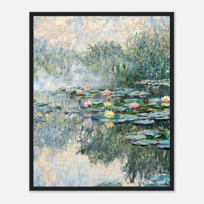 Misty Morning Water Lilies Impressionist Art Print