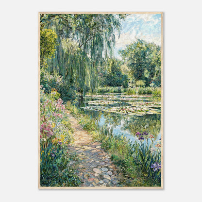 Giverny Garden Path & Water Lilies Impressionist Art Print