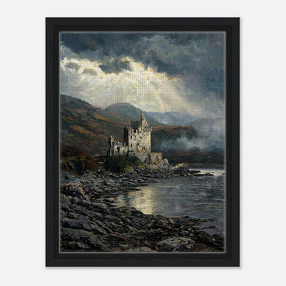 Historic Scottish Castle by Lakeside Impressionist Art Print