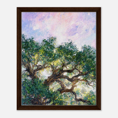 Ancient Tree & Pastel Sky Impressionist Art Print