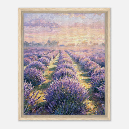 Provence Lavender Field at Sunset Impressionist Art Print