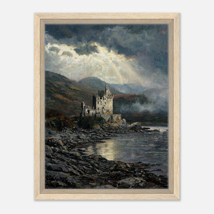 Historic Scottish Castle by Lakeside Impressionist Art Print