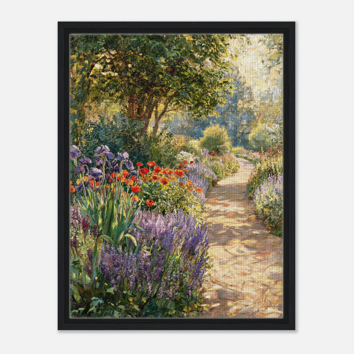 Sunlit Secret Garden Path Impressionist Art Print