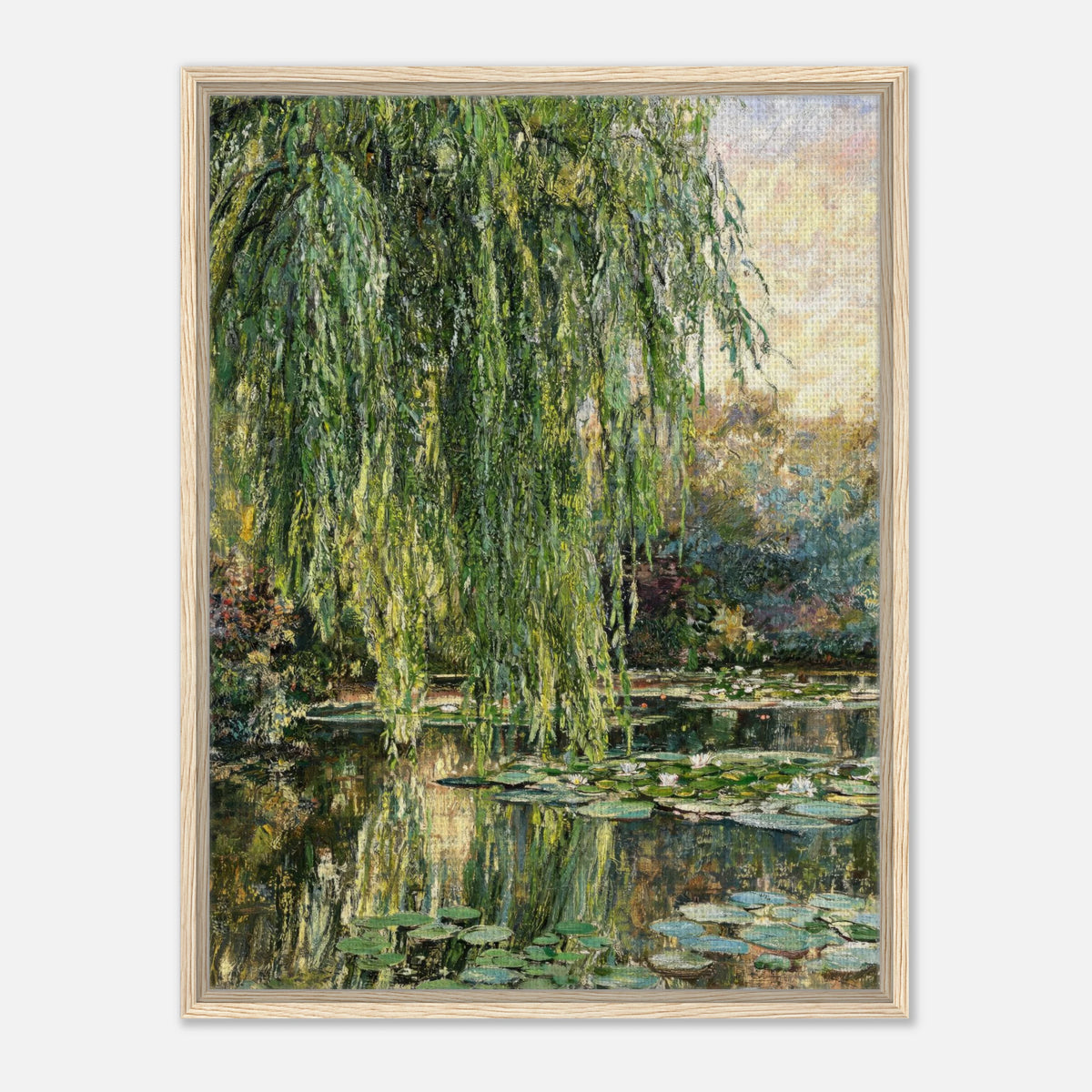 Monet's Weeping Willow & Water Lilies Impressionist Art Print