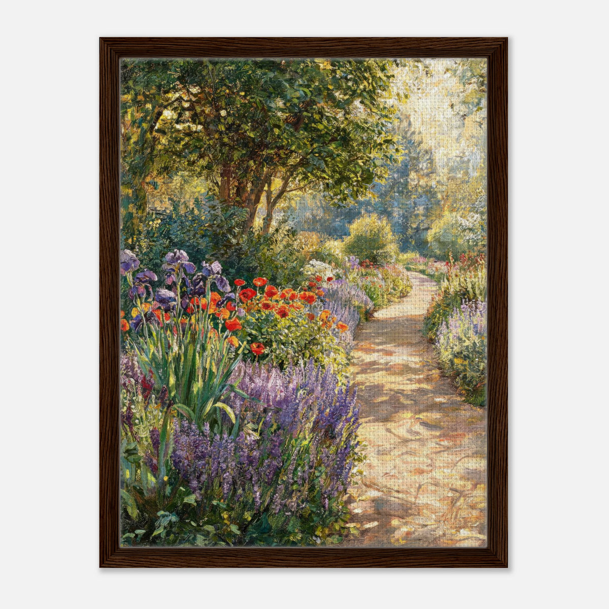Sunlit Secret Garden Path Impressionist Art Print