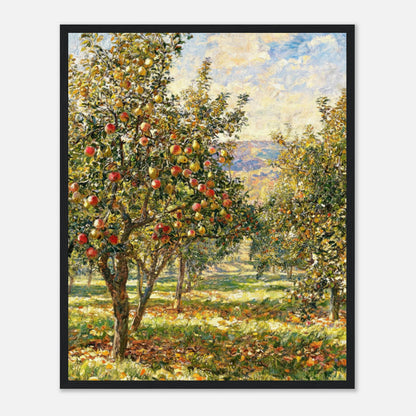 Sunlit Apple Orchard in Autumn Impressionist Art Print